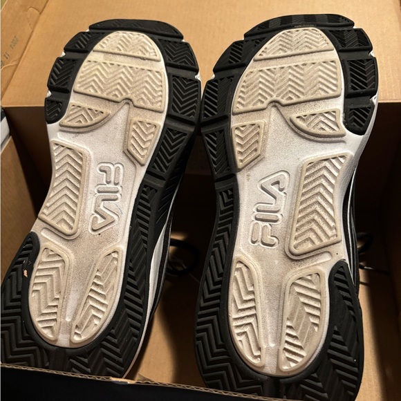 Fila Black and White Action Stride Energized Athletic Sneakers - Picture 4 of 6